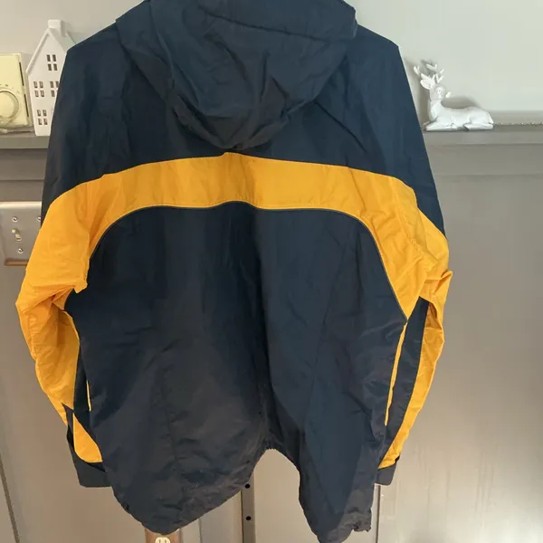 Columbia Women’s Yellow Navy Hooded Rain Jacket Interchange Shell X - Image 5