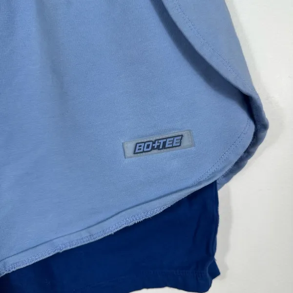 BO+TEE‎ Double Layer 2 in 1 Running Shorts Blue Athletic Gym Women’s Small - Image 5