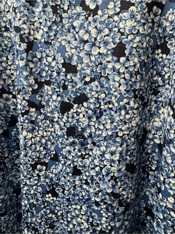 Tuckernuck Tnuck Sport Short Sleeve Floral Top Shirt Round Neck Blue Medium - Image 9