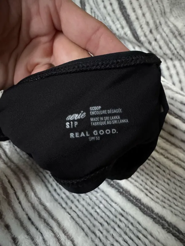 Aerie Scoop Bikini Top Black - Image 3