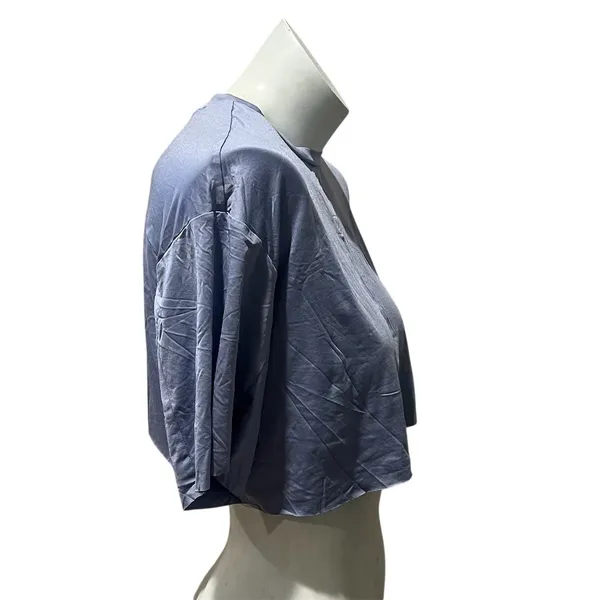 Gymshark Sol Lift Crop Tee Womens Size S Blue Cropped Short Sleeve Top - Image 3