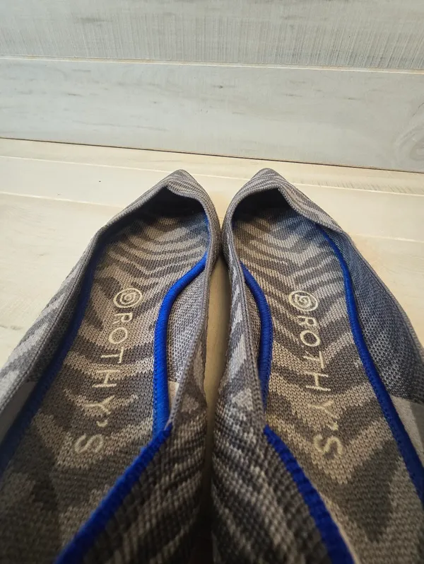 {9.5} Rothy's Gray Zebra Pointed Slip On Ballet Shoe - Image 9