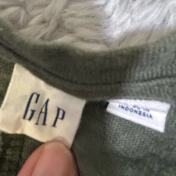 Gap Olive Green V-Neck T-Shirt Dress - Image 6