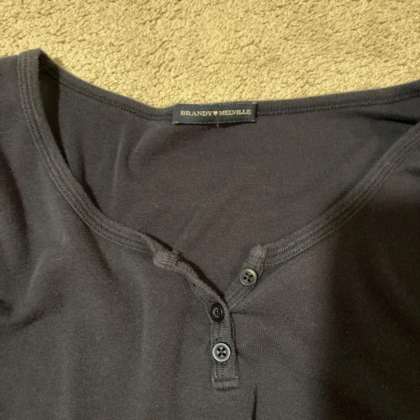 Navy Blue Brandy Melville Top - Image 3
