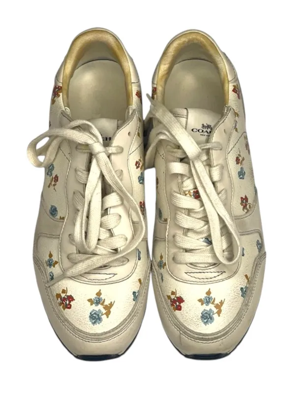 Coach ✽ C142 Runner Running Shoes Sneakers ✽ Chalk Tossed Rose Print ✽ 8.5M ✽ - Image 9