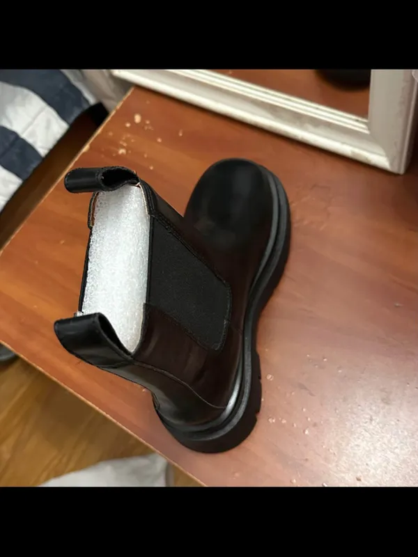 Black Chunky Chelsea Boot Size 6 - Image 3