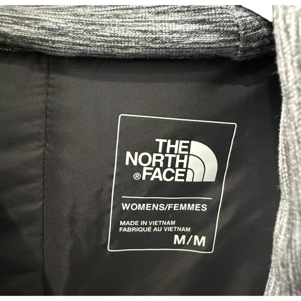 The North Face Womens Medium Gray Quilted Hybrid Softshell Fleece Hooded Jacket - Image 14