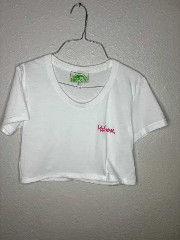 Melrose and Market White Cropped T-Shirt – Women’s Casual Tee (Size Large) - Image 4