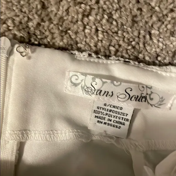 Sans Souci Elegant White Lace Skirt bridal size small - Image 6