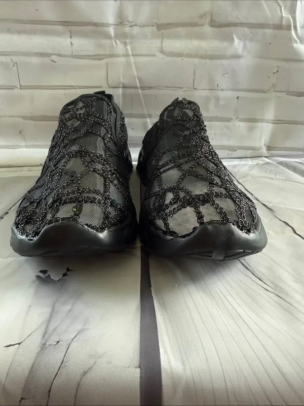 Source Unknown Black Beaded Mesh Slip-On Sneaker - Image 3