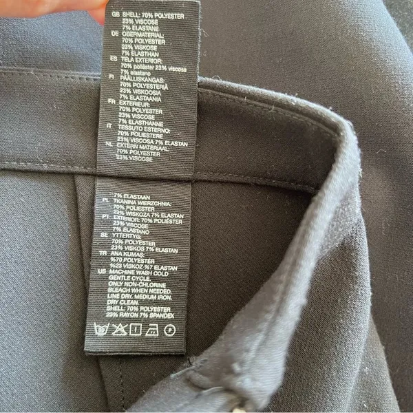 & Other‎ Stories Women's High Rise Black Pleated Double Zip Trouser Pants - Image 3