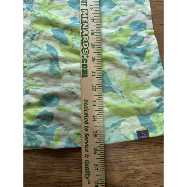 L.L. Bean Women Size M REG Green Sleeveless Tank Top‎ V Neck Stretch Logo Summer - Image 5