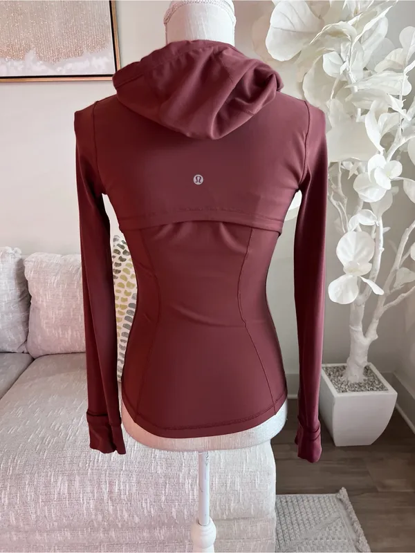 lululemon athletica Define Full-Zip Hooded Nulu Jacket In Smoky Red Size 2 - Image 6