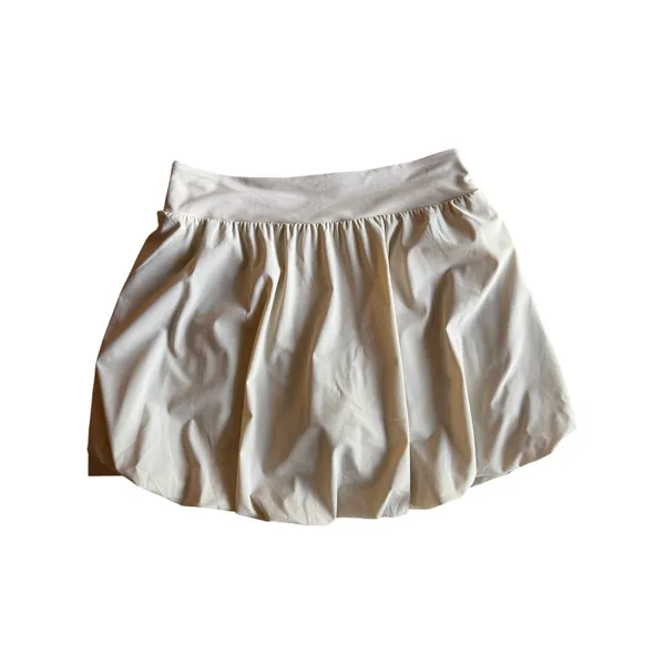 Old Navy High Rise Sleek Tech Go-Dry Bubble Skort Small Cream Tennis Golf - Image 4