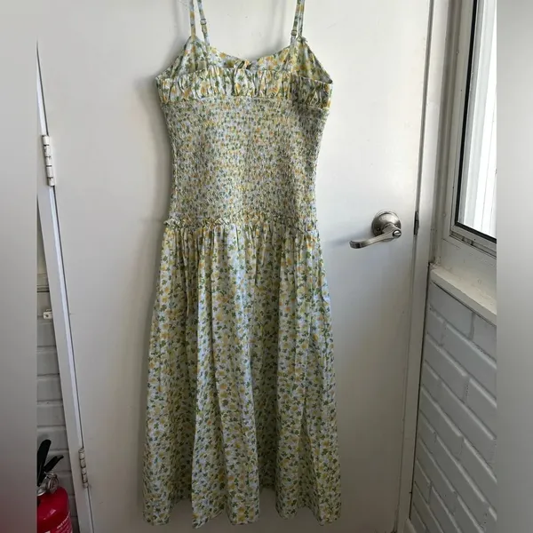 Free People Lavender Daze midi‎ Dress small boho cottagecore prairie whimsical - Image 5