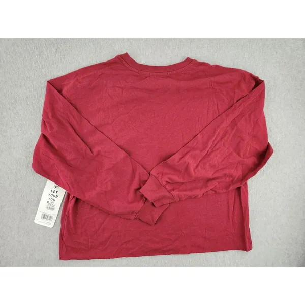 '47 Women's '47 Cardinal Arkansas Razorbacks Football‎ Long Sleeve Crop Sz MEDIUM - Image 14