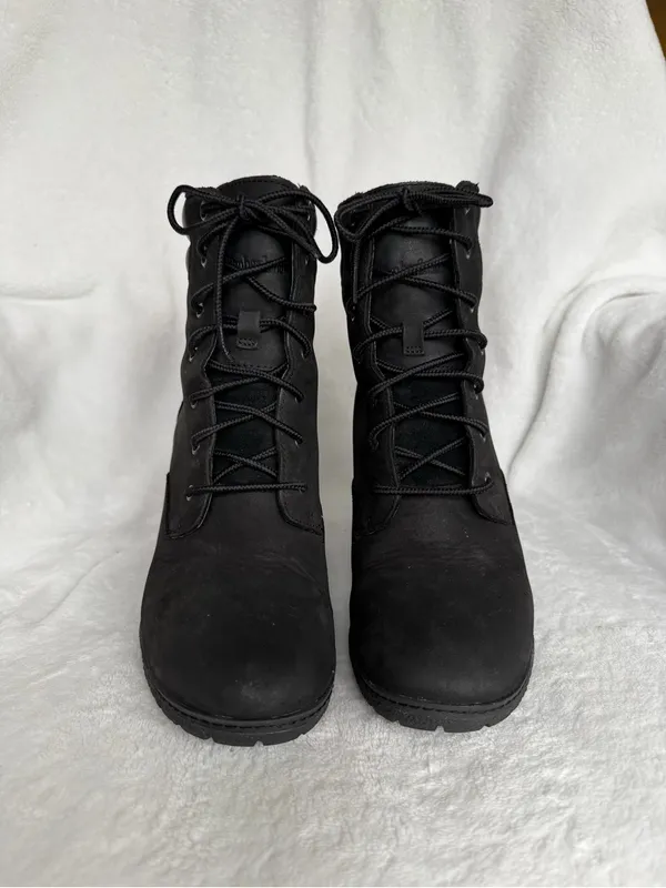 Timberland Womens Tillston 6 In Medium Leather Boot Size 9 Black - Image 3