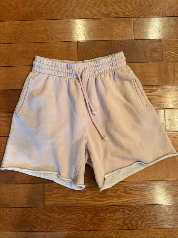 TNA CozyAF Fleece Shorts Pale Pink Size Small - Image 2