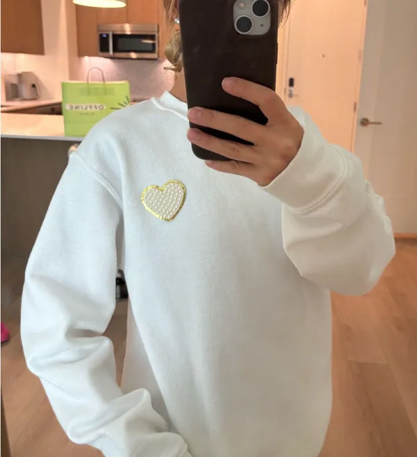 Heart sweatshirt White - Image 2