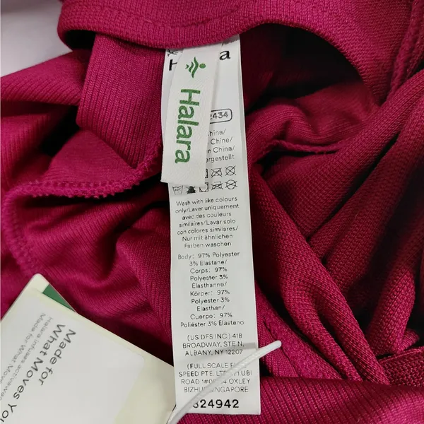 Halara Wide Leg Overalls Jumpsuit Women Small Burgundy Pockets Boxy Relaxed Fit - Image 9