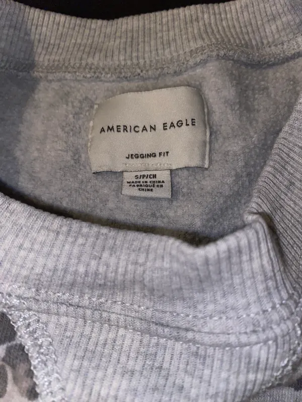 American Eagle Cheetah Print Fleece Pullover - Image 3