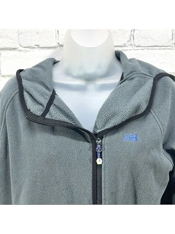 New Balance Women Fleece Jacket With Hood Size M - Image 3