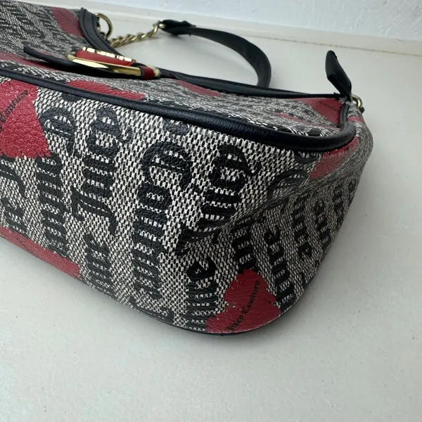 VTG Vibe Juicy Couture Heart Monogram Shoulder Bag Goth Y2K 90s Grunge McBling - Image 4