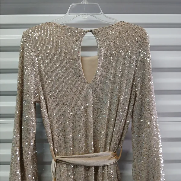 Dress Forum Sequin Dress Women Small Gold Formal Evening Cocktail Party Wedding - Image 9
