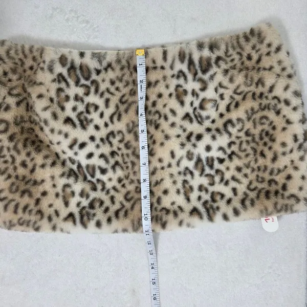 ROMWE Leopard Print Grunge Punk Spring Carnival Fluffy Mini Skort‎ Y2K Size L - Image 5