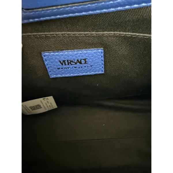 Versace Virtus Top Handle In Versace Blue - Image 9