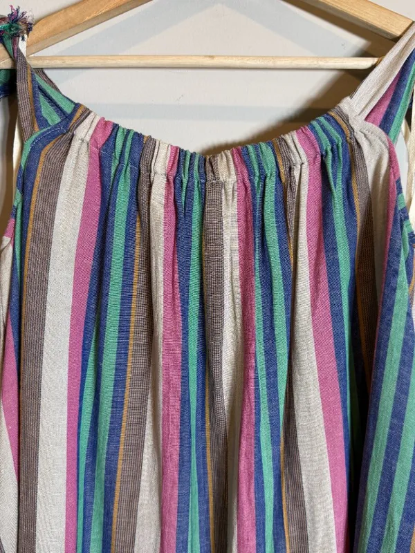Free People Off the Shoulder Striped Babydoll Mini Dress Womens XS Bohemian NWOT - Image 10