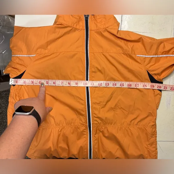 Nike Womens Vintage Y2K Full Zip Orange Windbreaker Size Medium 8-10 Lightweight - Image 4