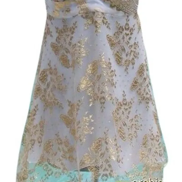 Cache Gold Metallic Silk Sheer Illusion Lace Top Dress Fit Flare New NWT $158 6 - Image 7