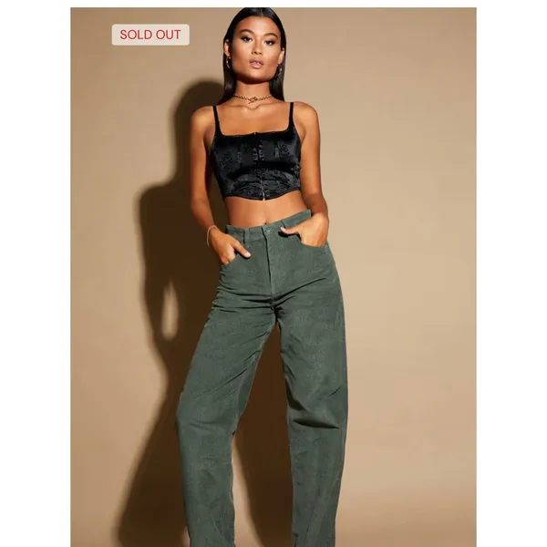 Motel Rocks Elicia Corset Crop Top in Black Rose Flock Black Size XS NWT - Image 9
