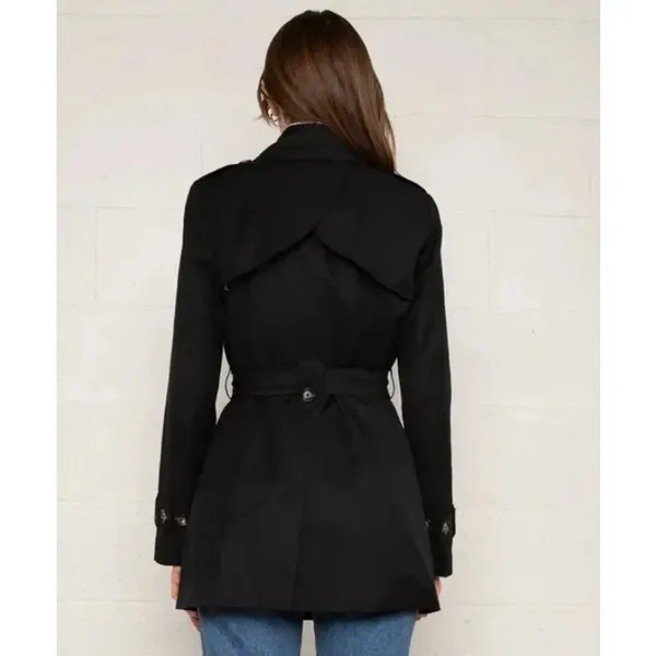 No Less Than Adrian Trench Coat Womens Large‎ Minimalist Preppy Academia - Image 4