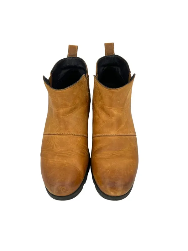 Sorel Tan Leather Chelsea Ankle Boots Size 10.5 Waterproof Rugged Utility - Image 3