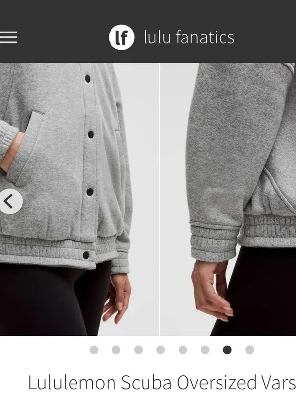 NWT Lululemon Scuba Oversized Varsity Jacket *Plush / Heathered Medium Grey - Image 7
