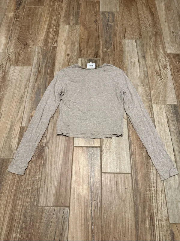 Reformation Crop Long Sleeve Top - Image 4