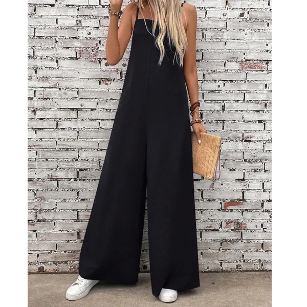BellanBlue Black Wide-Leg Spaghetti Strap Jumpsuit XL - Image 5