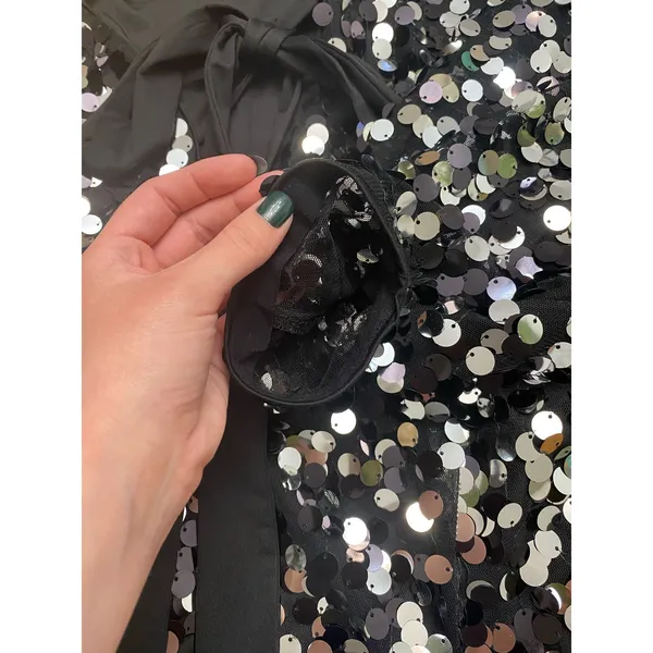 Revolve h:ours Darrell Mini Dress in Black Galaxy‎ Size M - Image 10