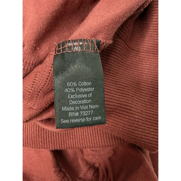 Simply Vera Top Women's Size XL Velvet Mauve Textured Career Sweatshirt‎ Comfort - Image 5