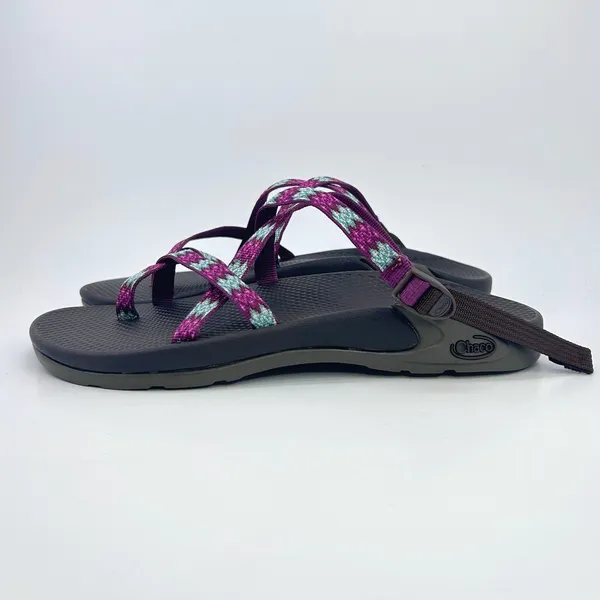 Chaco Zong EcoTread Sandals Womens 10 Berry Teal Toe Loop J104904 Discontinued - Image 8