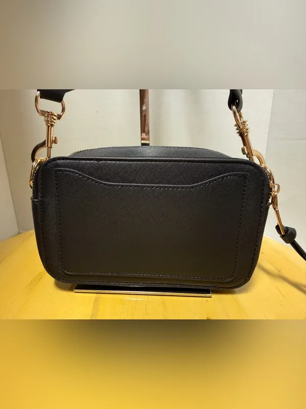 Marc Jacobs Black Saffiano Leather Crossbody Snapshot Camera Bag w 2 Pockets - Image 6