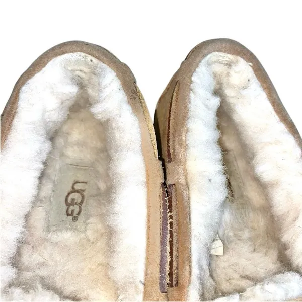 UGG Dakota Chestnut Brown Suede Leather Wool Lined Moccasin Slipper Loafer Shoes - Image 10