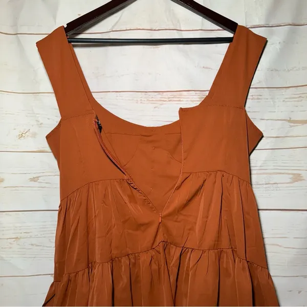 Cider • Mini Dress • Brown/Orange • Medium • Tiered - Image 7