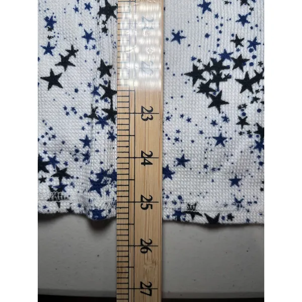 Victoria's Secret NWT Thermal‎ Top XL Star Print Long Sleeve Cotton - Image 7