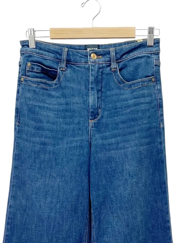 Maeve Anthropologie Jada Jeans Sz 28 Blue High Rise Wide Leg Trouser Flare Denim - Image 4