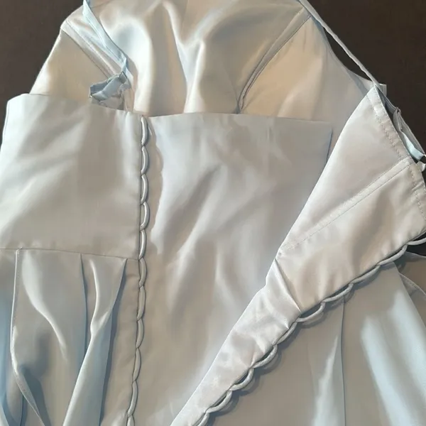 Women’s Short Pale Blue Homecoming Party Halter Dress Corset Back Size 8 **READ - Image 11