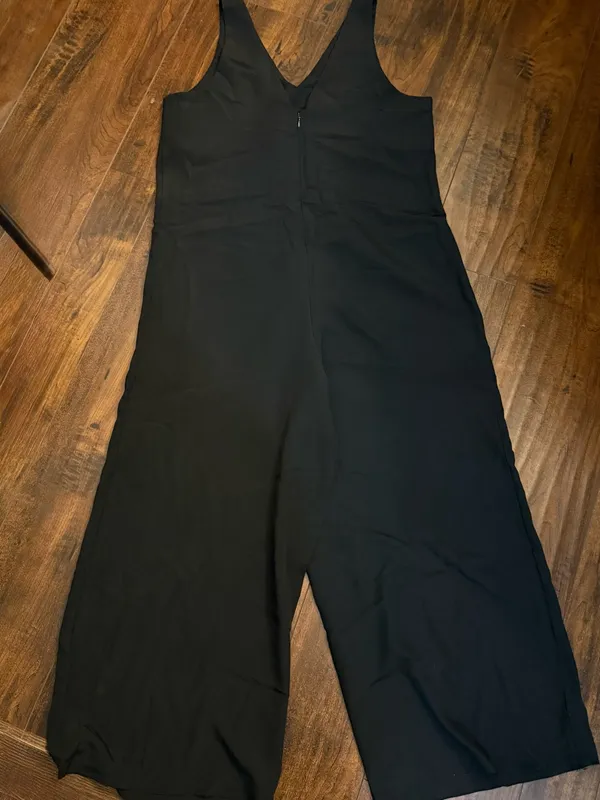 Hatch The Alba Jumpsuit Black Sleeveless V-Neck Maternity Size 0XS (0-2) - Image 4