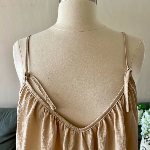 Backless Beige Maxi Dress Tan - Image 3
